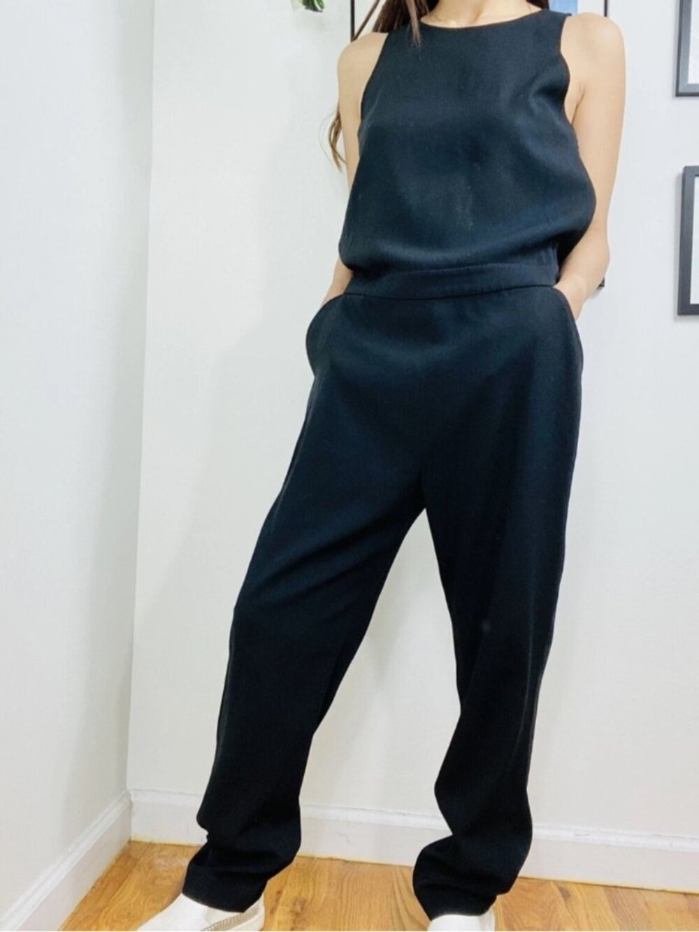 ARITZIA BABATON BRANSON BLACK CREPE JUMPSUIT Size 0 XS